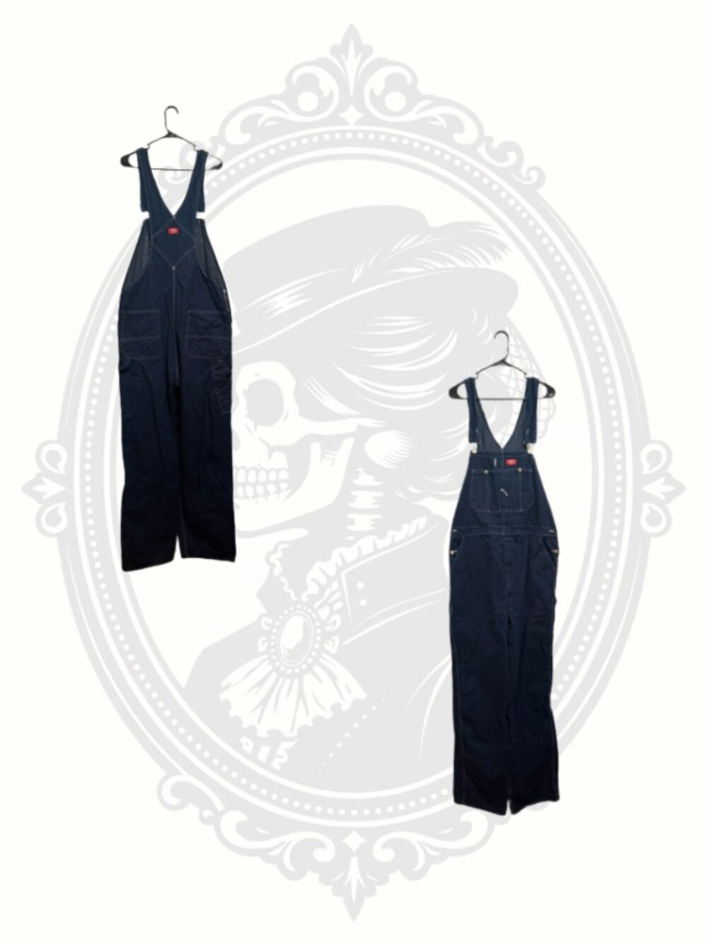 Dickies Stonewashed Indigo Denim Bib Overalls – Like New – Size 38x34 Workwear